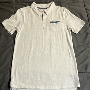 Cat and Jack Boys Size XL (16) Button White Collared Polo Shirt